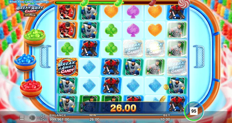 Break Away Candy - Free Spins gestart met groeiende Multiplier Trail