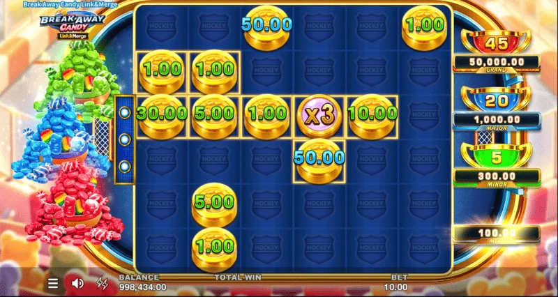 Break Away Candy - Mixed Bonus met drie gelijktijdige modifiers